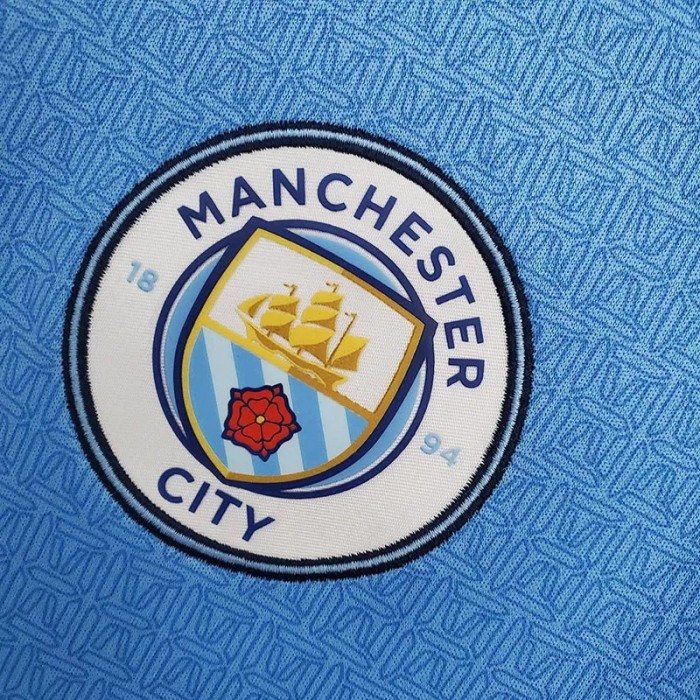 21-22 Man City 1:1 Home Fans Soccer Jersey