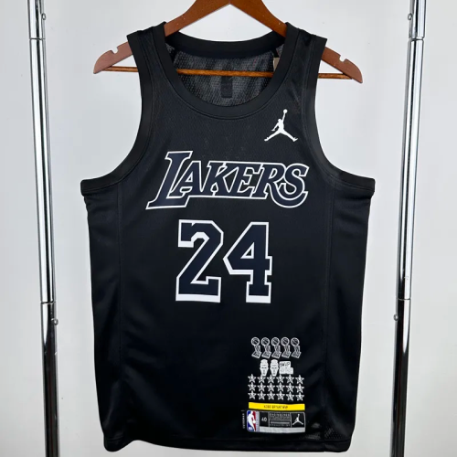 LAKERS BRYANT #24 Black Top Quality Hot Pressing NBA Jersey