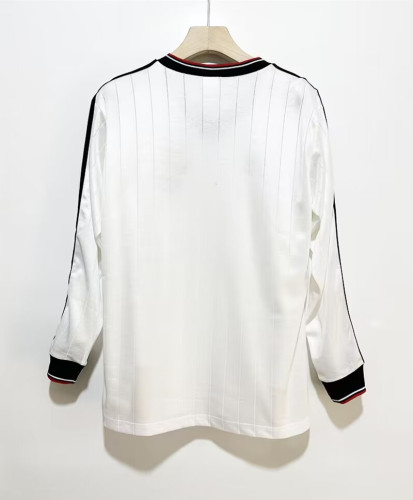 1983 Man Utd Away Long Sleeve Retro Soccer Jersey