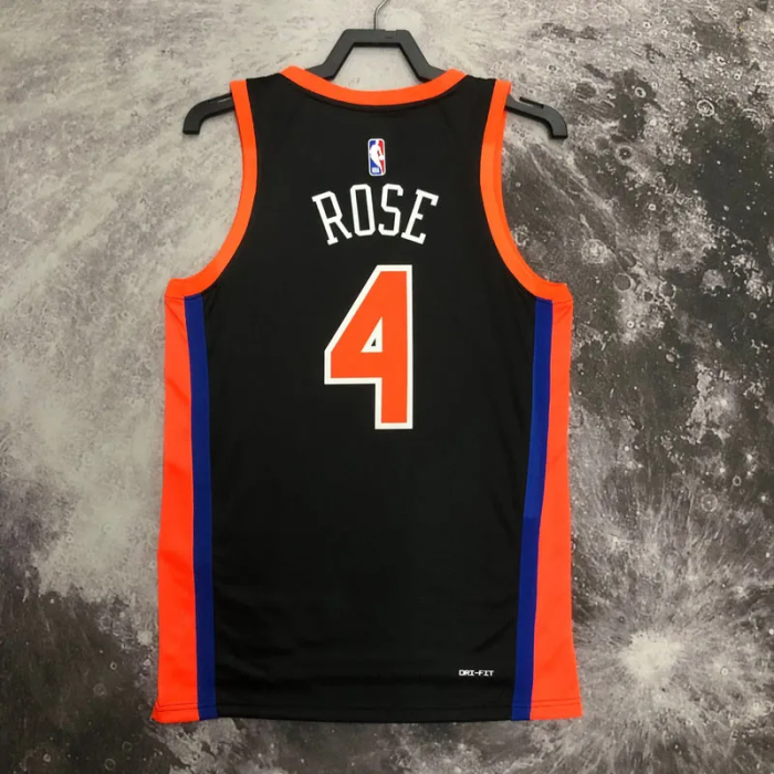 22-23 KNICKS ROSE #4 Black City Edition Top Quality Hot Pressing NBA Jersey