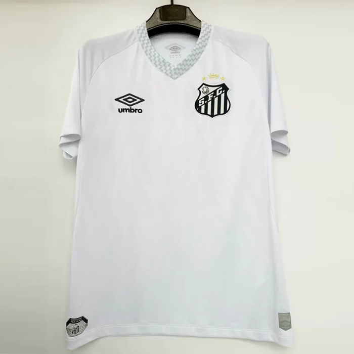 25-26 Santos FC Home Prints Sponsor Fans Soccer Jersey*全广告