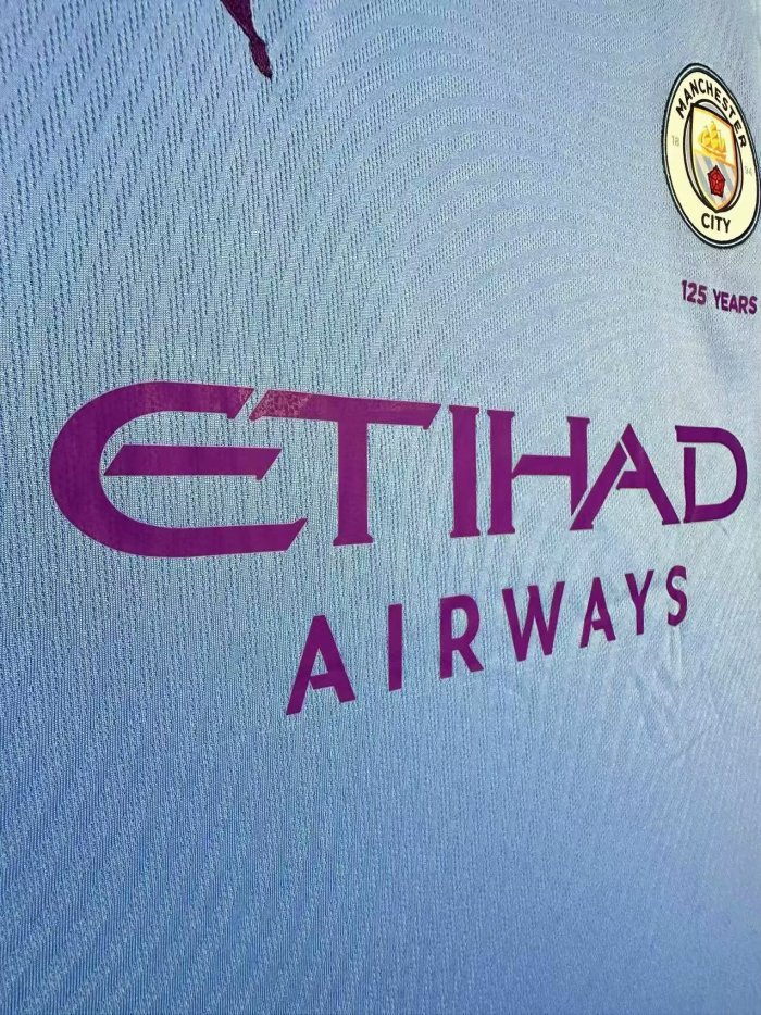 2019-2020 Man City Home Retro Soccer Jersey