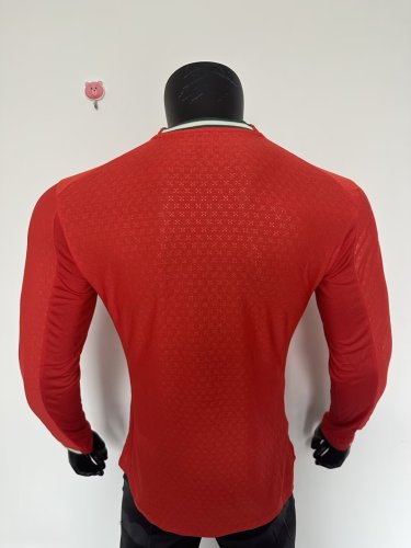 25-26 Portugal Home Long Sleeve Player Version Soccer Jersey (长袖球员)