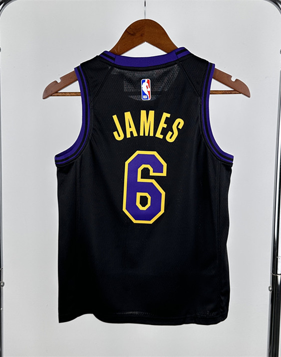 2024 LAKERS JAMES #6Top Quality Hot Pressing Kids NBA Jersey