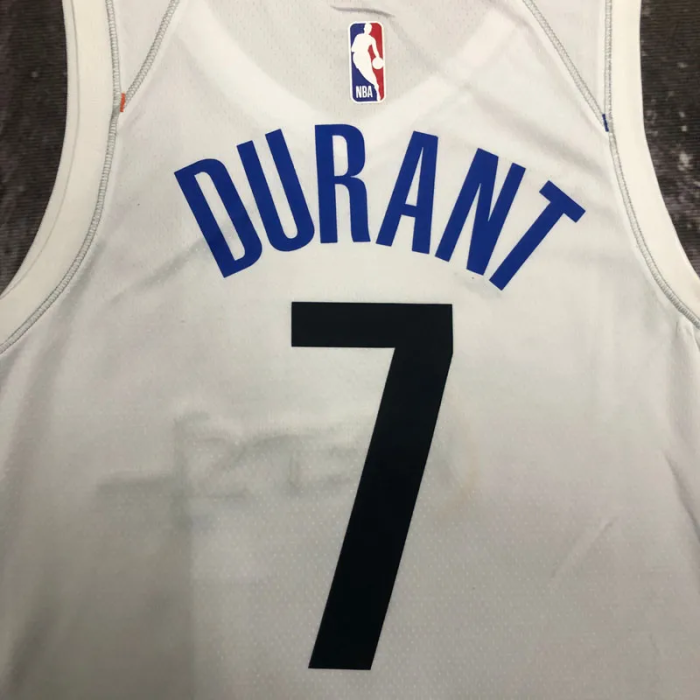 22-23 Nets DURANT #7 White City Edition Top Quality Hot Pressing NBA Jersey