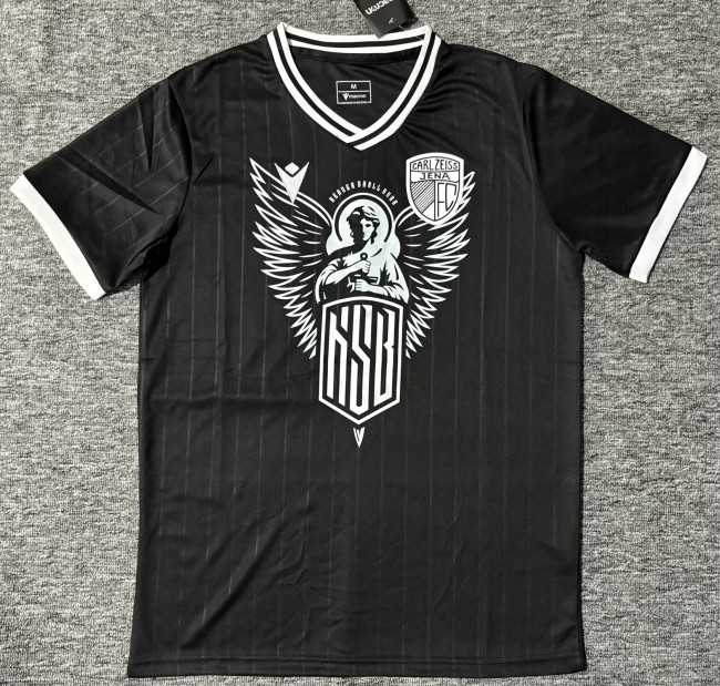 25-26 Carl Zeiss Jena Black Special Edition Fans Soccer Jersey