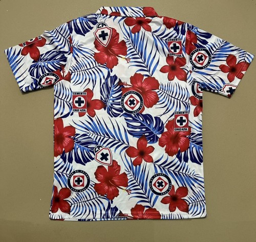 2024 Cruz Azul Blue Red Polo Short Sleeve