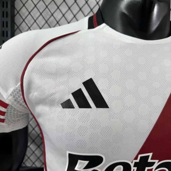 25-26 River Plate Home Player Version Soccer Jersey*带广告