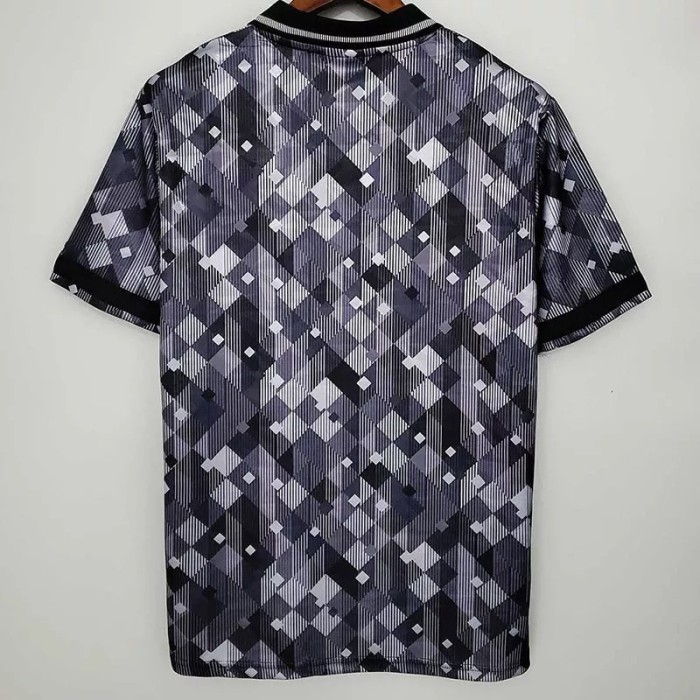 1990 England Away Black Retro Soccer Jersey