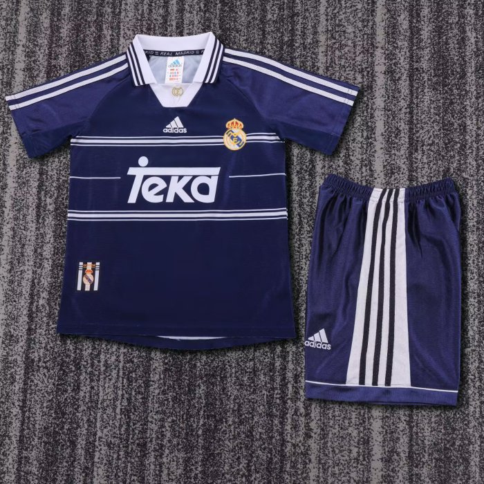 1998-1999 RMA Away Retro Kids Soccer Jersey