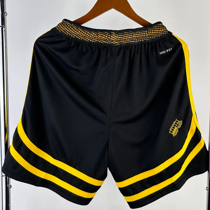23-24 WARRIORS Black City Edition Top Quality NBA Pants