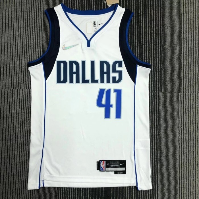 21-22 Dallas NOWITZKI #41 White 75th Anniversary Top Quality Hot Pressing NBA Jersey