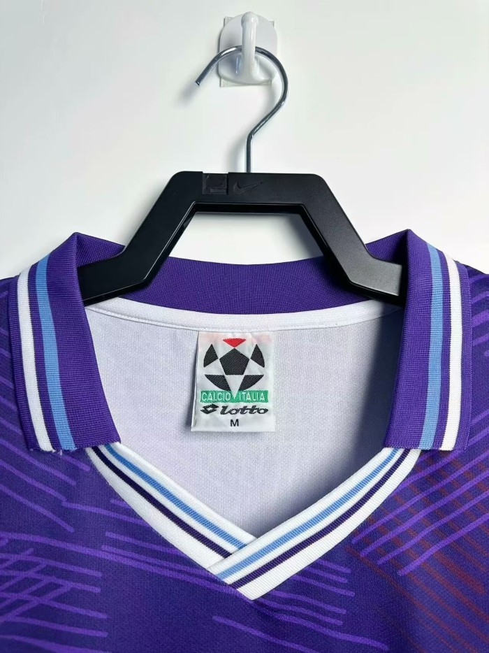 1992-1993 Fiorentina Home Retro Long Sleeve Soccer Jersey