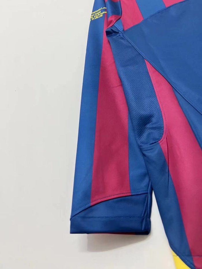 2005-2006 BAR Home UCL Retro Long Sleeve Soccer Jersey