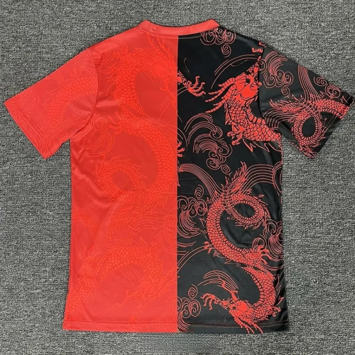25-26 RMA Red Black Special Edition Fans Training Shirts *龙纹