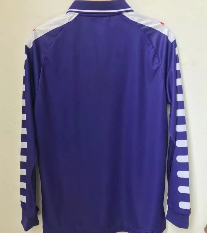 1998-1999 Fiorentina Home Retro Long Sleeve Soccer Jersey