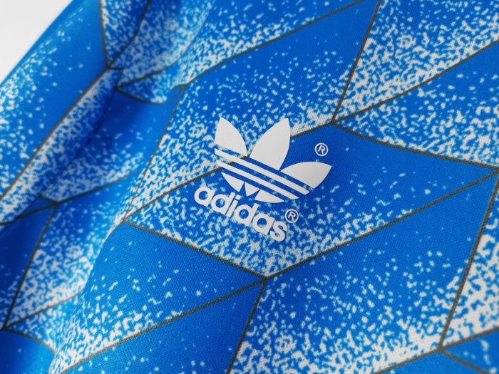 1988 Germany Away Blue Long sleeves Retro Soccer Jersey