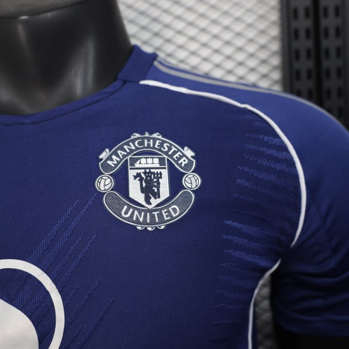 25-26 Man Utd Blue Special Edition Player Version Soccer Jersey