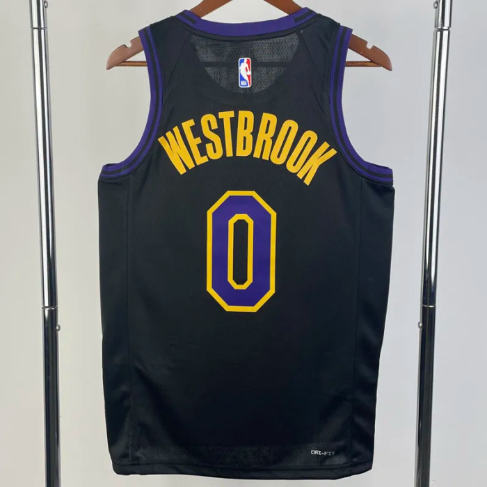 23-24 LAKERS WESTBROOK #0 Black City Edition Top Quality Hot Pressing NBA Jersey