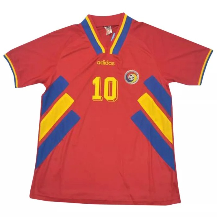1994 Romania Red Retro Soccer Jersey