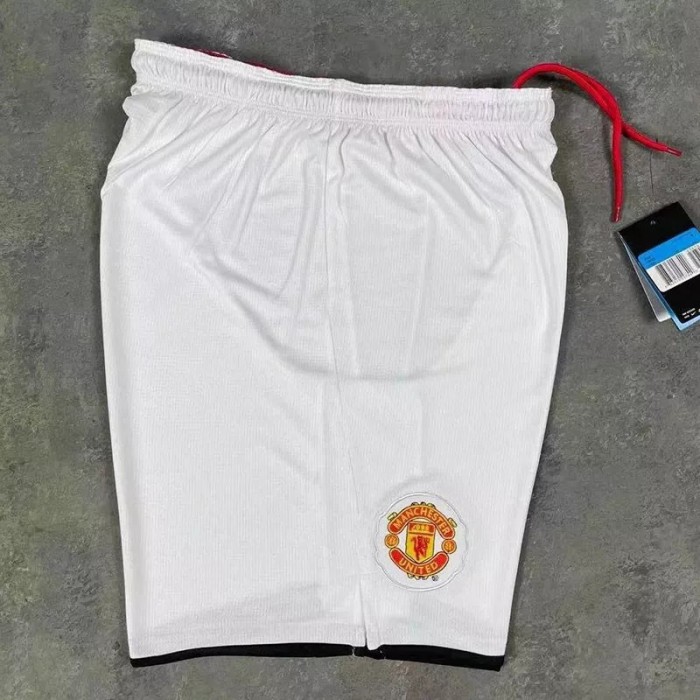 2007-2008 Man Utd White Retro Shorts Pants
