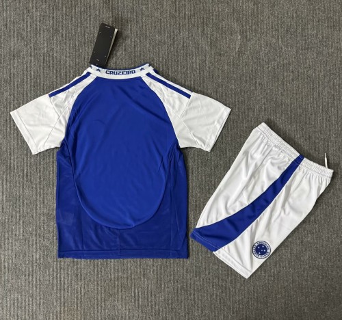 25-26 Cruzeiro Home Kids Soccer Jersey