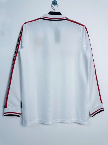 1998 Man Utd Commemorative Edition Long sleeves Retro Soccer Jersey