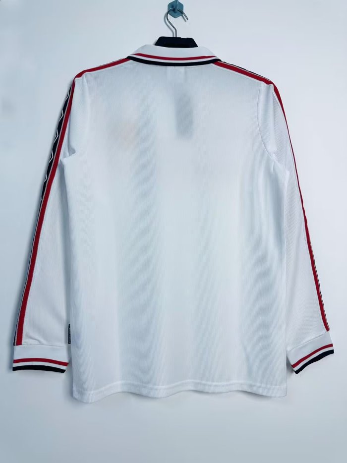 1998 Man Utd Commemorative Edition Long sleeves Retro Soccer Jersey
