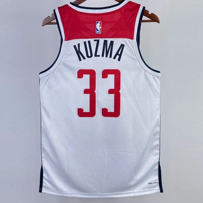 22-23 Wizards KUZMA #33 White Top Quality Hot Pressing NBA Jersey
