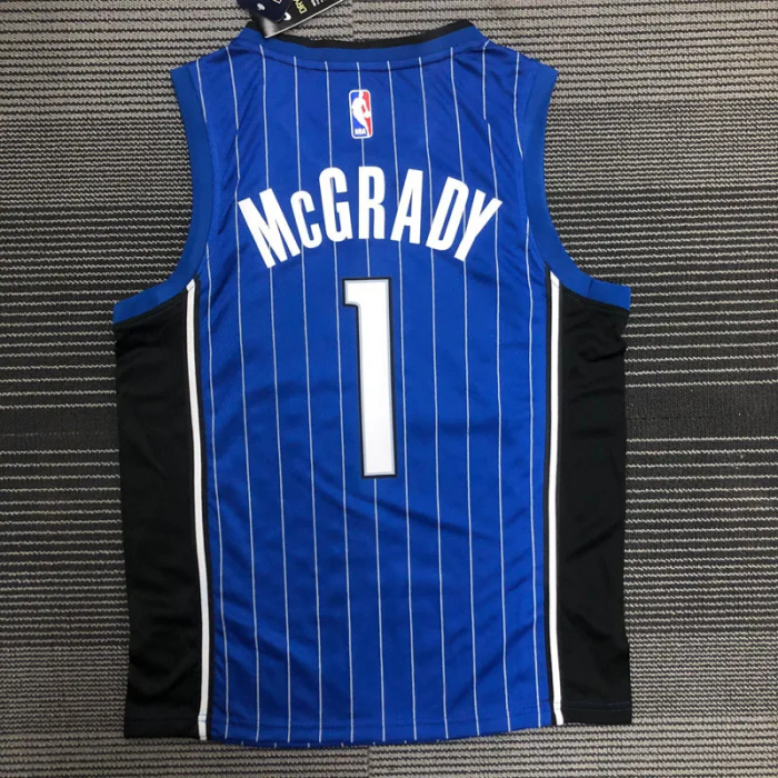MAGIC McGRADY # 1 Blue Top Quality Hot Pressing NBA Jersey