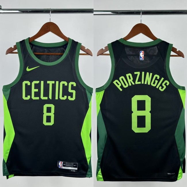 24-25 CELTICS PORZINGIS #8 Black City Edition Top Quality Hot Pressing NBA Jersey
