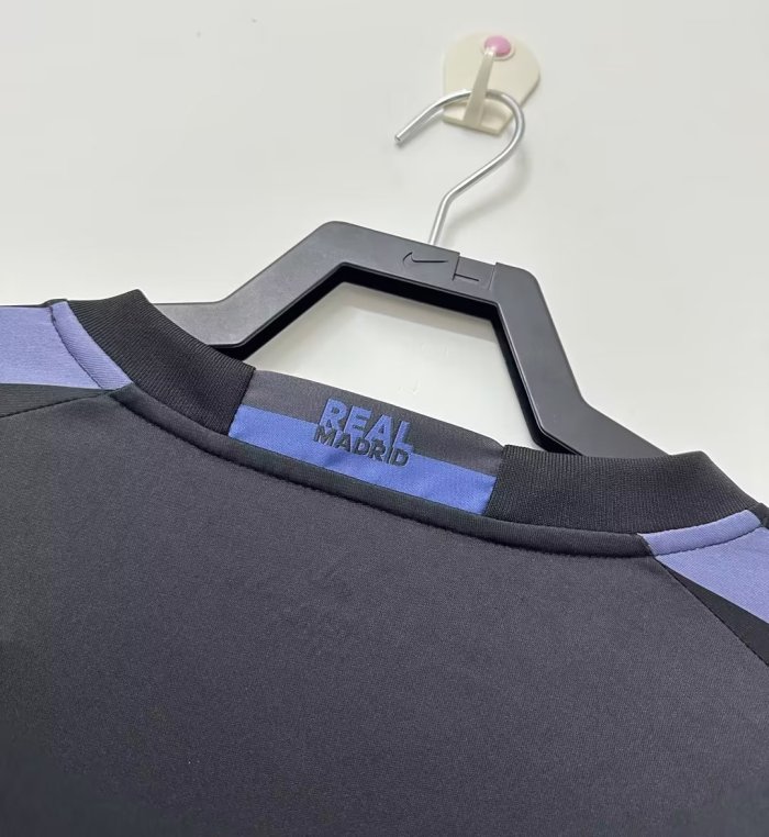 2016-2017 RMA Away Black Long sleeves Retro Soccer Jersey