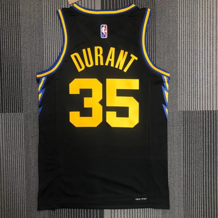 21-22 Warriors DURANT #35 Black City Edition Top Quality Hot Pressing NBA Jersey