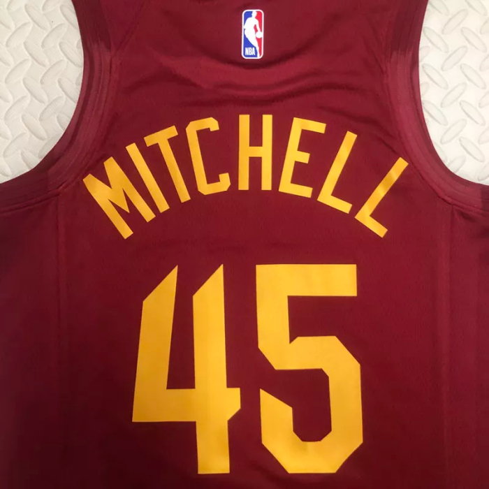22-23 Cleveland Cavaliers MITCHELL #45 Red Top Quality Hot Pressing NBA Jersey