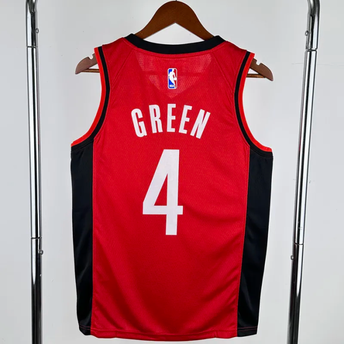 22-23 ROCKETS GREEN #4 Red Away Top Quality Hot Pressing NBA Jersey