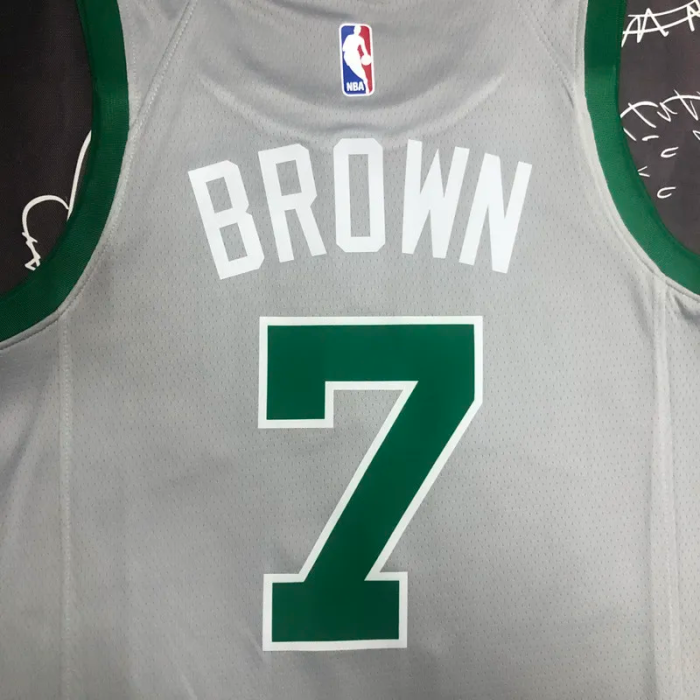 CELTICS BROWN #7 Gray Top Quality Hot Pressing NBA Jersey