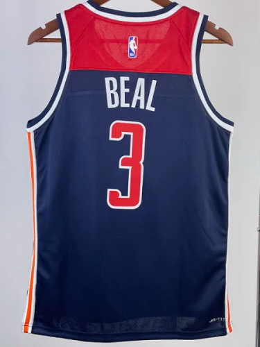 22-23 Wizards BEAL #3 Royal Blue Top Quality Hot Pressing NBA Jersey (Trapeze Edition)