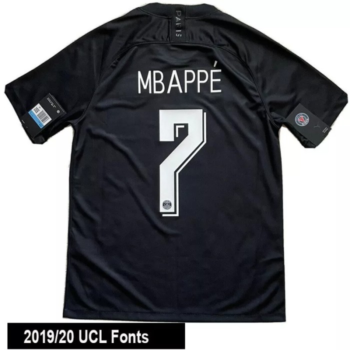 2019-2020 PSG Paris Jordan Black Retro Soccer Jersey