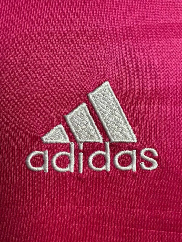 2014-2015 RMA Away Pink Long Sleeve Retro Soccer Jersey