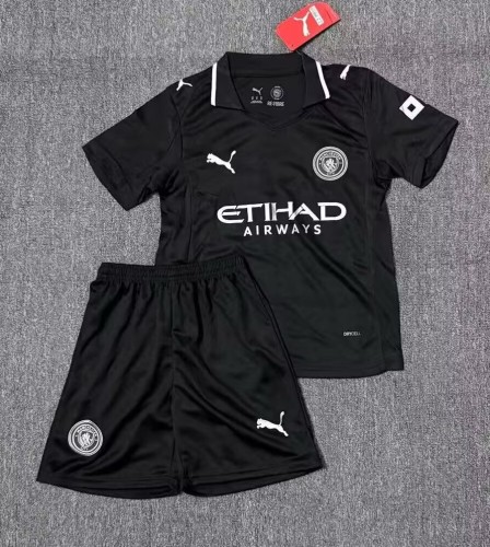 25-26 Man City away Kids Soccer Jersey