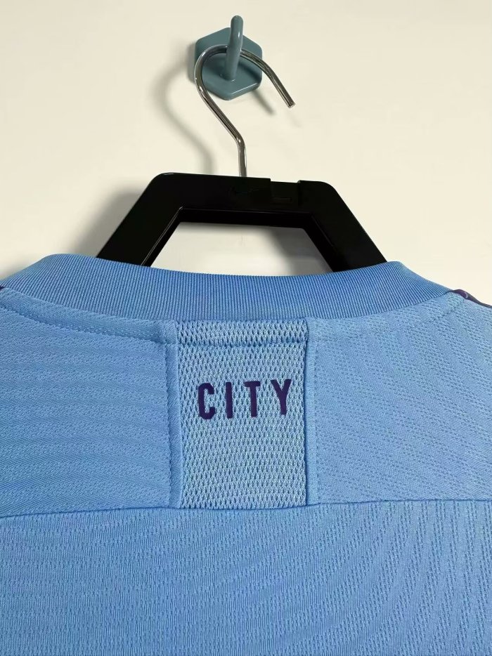 2019-2020 Man City Home Retro Soccer Jersey