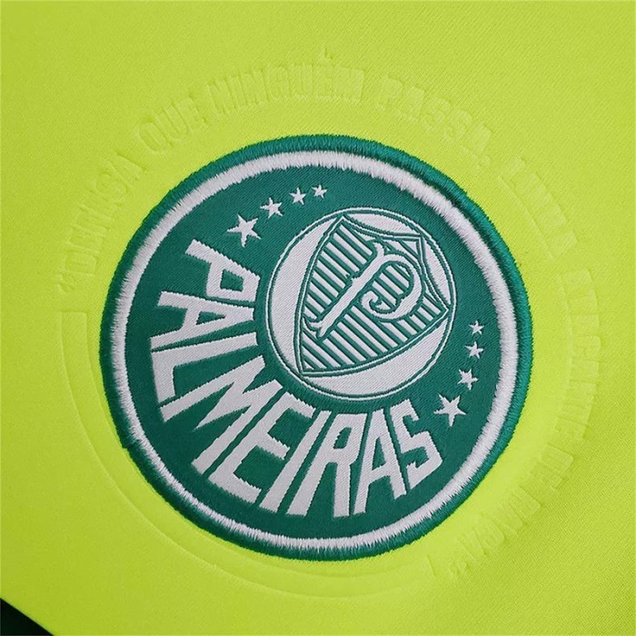 2010-2011 Palmeiras Fluorescent Green Retro Soccer Jersey
