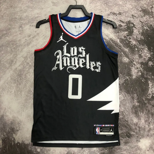 22-23 Clippers WESTBROOk #0 Black Top Quality Hot Pressing NBA Jersey (Trapeze Edition)