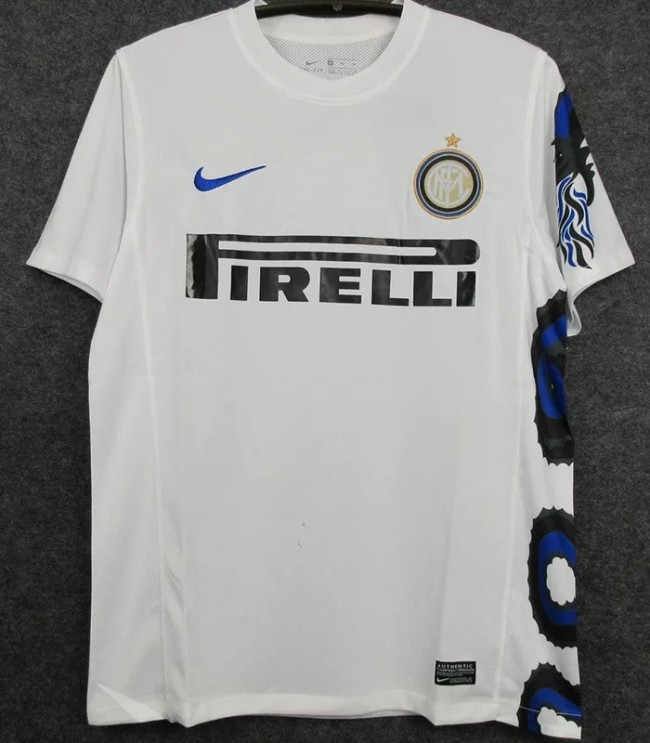 2010-2011 INT Away White Retro Soccer Jersey