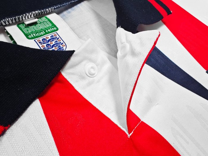 1992 England Home Retro Soccer Jersey