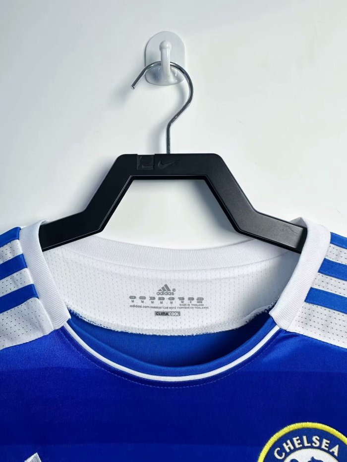 2011-2012 CHE Home UCL Edition Retro Long Sleeve Soccer Jersey