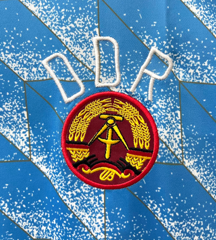 1988-1990 Germany Away Blue Retro Soccer Jersey