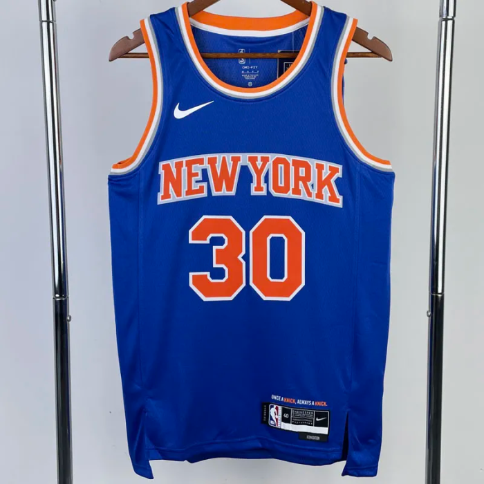 22-23 KNICKS RANDLE #30 Blue Top Quality Hot Pressing NBA Jersey