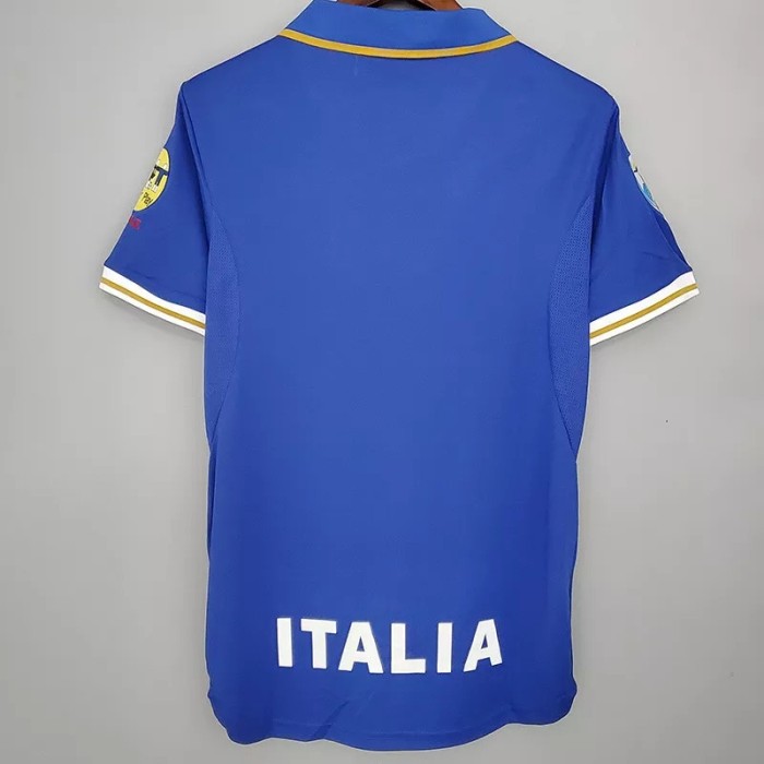 1996-1997 Italy Home Blue Retro Soccer Jersey