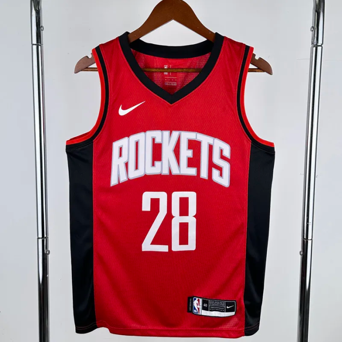 22-23 ROCKETS WAGNER #28 Red Away Top Quality Hot Pressing NBA Jersey